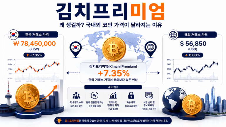 김치프리미엄 발생 원인과 국내외 가격 차이