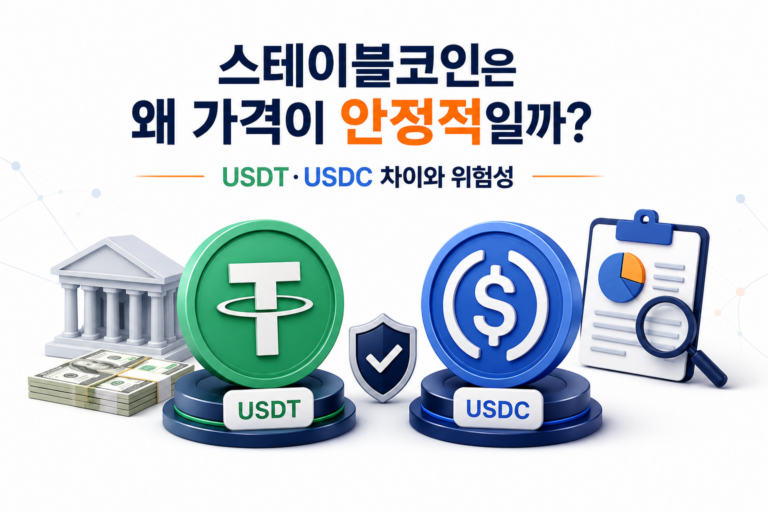스테이블코인은 왜 가격이 안정적인지 보여주는 USDT USDC 비교 이미지