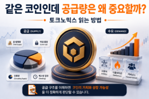 같은 코인인데 공급량은 왜 중요할까? 토크노믹스 읽는 방법 6 코인 공급량과 토크노믹스 구조를 설명하는 이미지