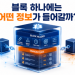 블록 하나에 들어가는 정보와 블록체인 데이터 구조