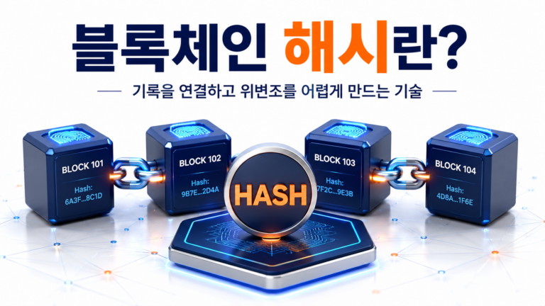 블록체인 해시가 기록을 연결하고 위변조를 어렵게 만드는 원리