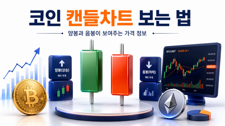 코인 캔들차트 보는 법과 양봉 음봉 가격 정보