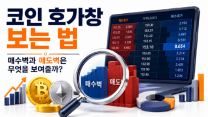 코인 호가창 보는 법과 매수벽 매도벽의 의미