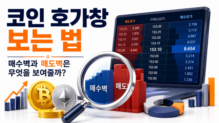 코인 호가창 보는 법과 매수벽 매도벽의 의미