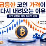 급등한 코인 가격이 다시 내려오는 이유와 코인 차익실현