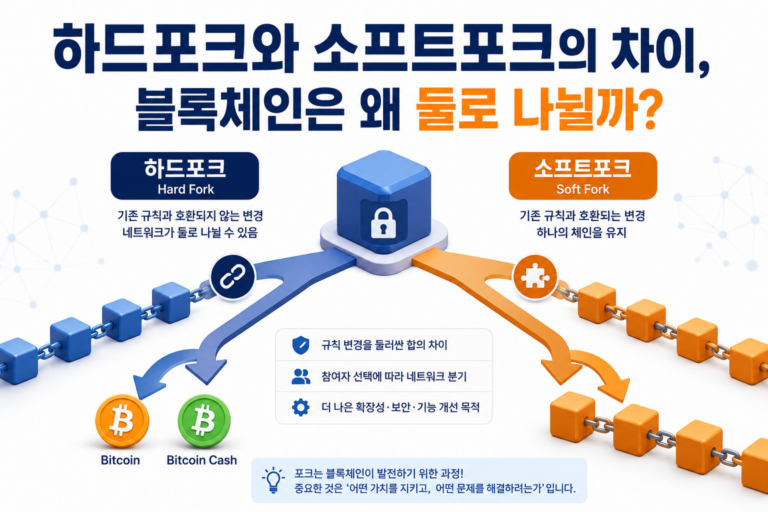 하드포크와 소프트포크 차이와 블록체인 네트워크 분리 구조