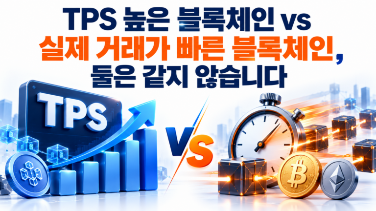 TPS 높은 블록체인과 실제 거래가 빠른 블록체인의 차이